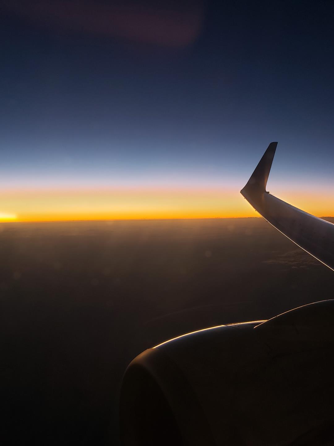 Sunset view from the air