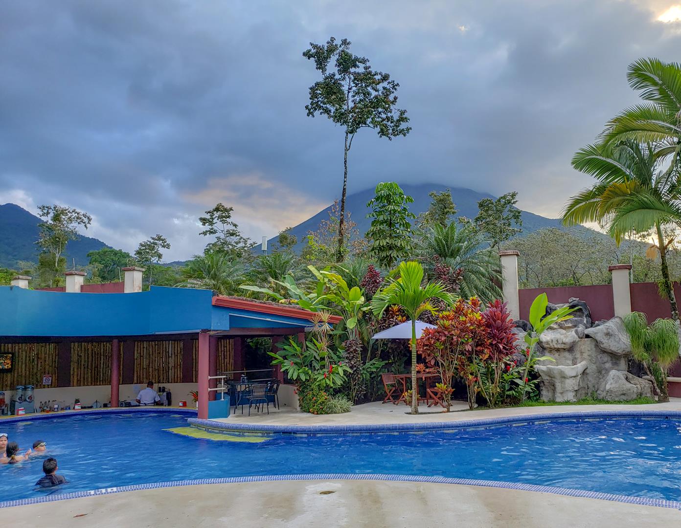 View of pool and Arenal Volcano