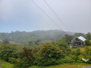 First zipline at Sky Adventures